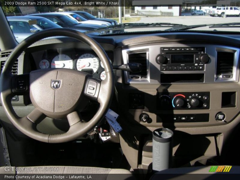 Bright White / Khaki 2009 Dodge Ram 2500 SXT Mega Cab 4x4