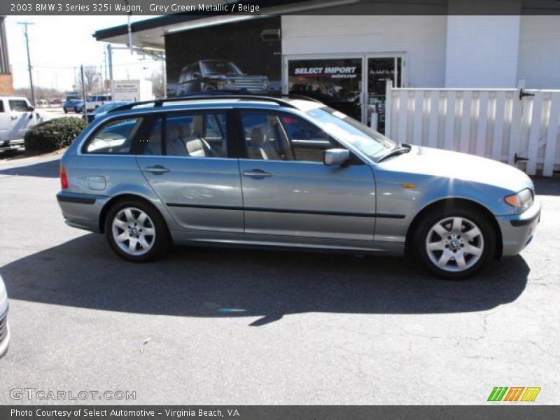 Grey Green Metallic / Beige 2003 BMW 3 Series 325i Wagon