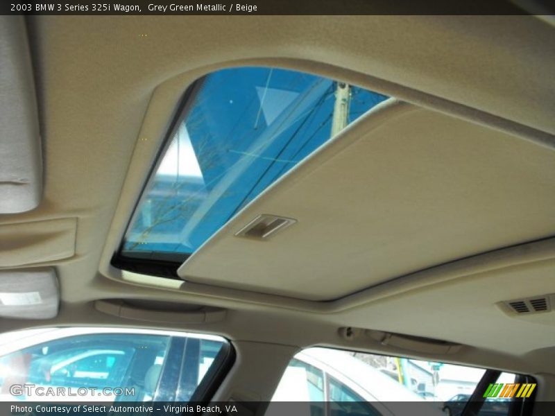 Grey Green Metallic / Beige 2003 BMW 3 Series 325i Wagon