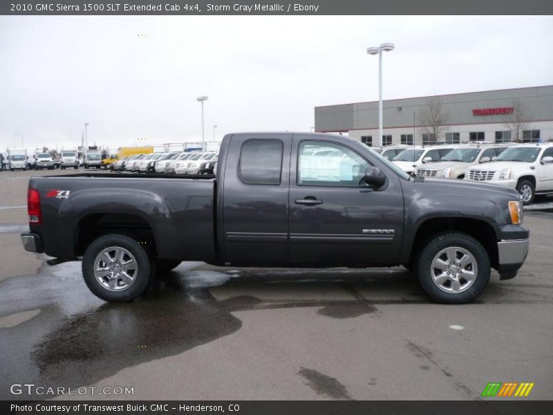 Storm Gray Metallic / Ebony 2010 GMC Sierra 1500 SLT Extended Cab 4x4