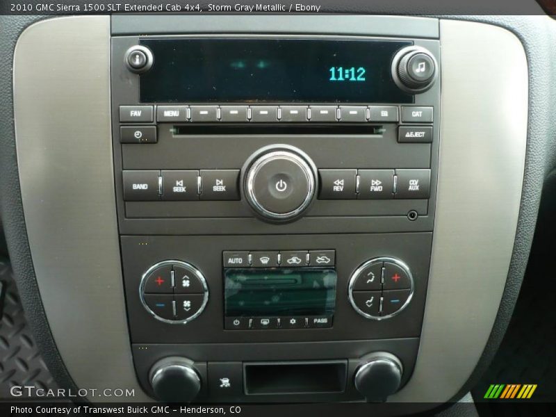 Storm Gray Metallic / Ebony 2010 GMC Sierra 1500 SLT Extended Cab 4x4