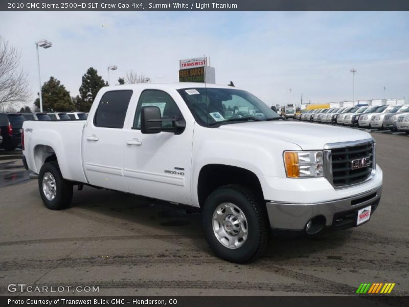 Summit White / Light Titanium 2010 GMC Sierra 2500HD SLT Crew Cab 4x4