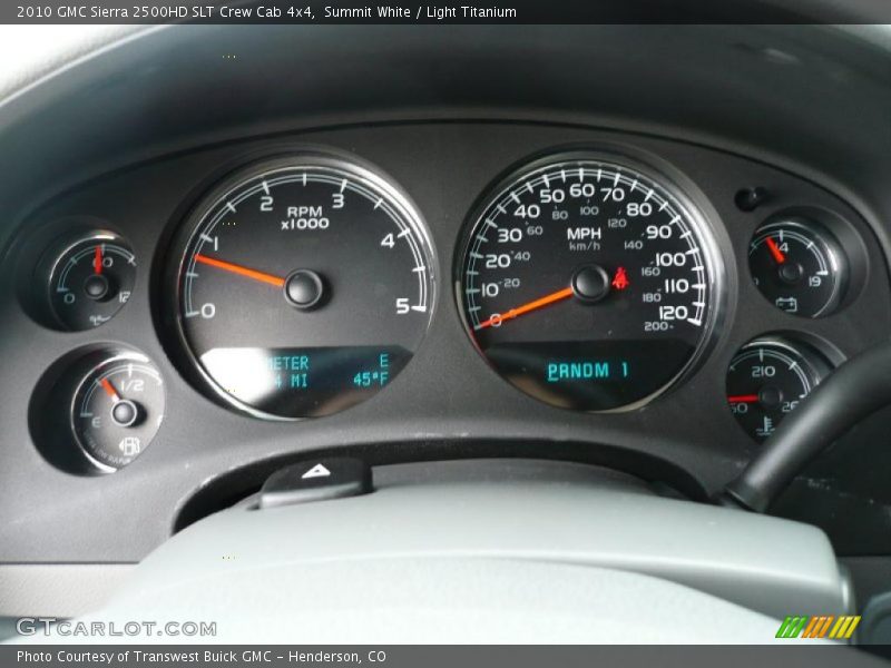 Summit White / Light Titanium 2010 GMC Sierra 2500HD SLT Crew Cab 4x4