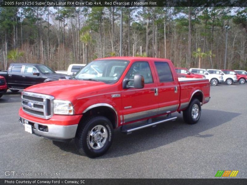 Red Clearcoat / Medium Flint 2005 Ford F250 Super Duty Lariat FX4 Crew Cab 4x4