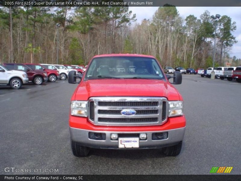 Red Clearcoat / Medium Flint 2005 Ford F250 Super Duty Lariat FX4 Crew Cab 4x4