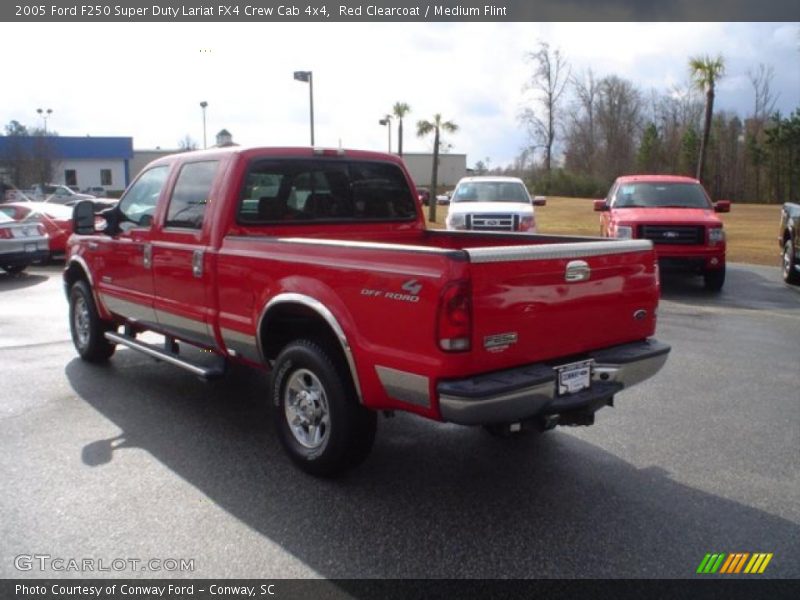 Red Clearcoat / Medium Flint 2005 Ford F250 Super Duty Lariat FX4 Crew Cab 4x4