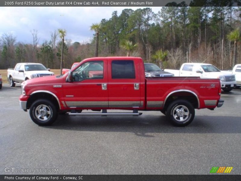 Red Clearcoat / Medium Flint 2005 Ford F250 Super Duty Lariat FX4 Crew Cab 4x4