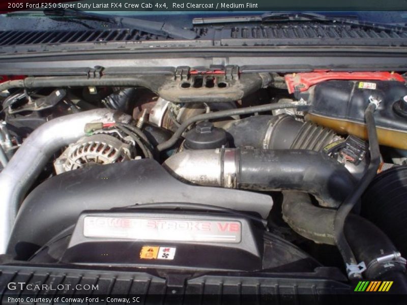 Red Clearcoat / Medium Flint 2005 Ford F250 Super Duty Lariat FX4 Crew Cab 4x4