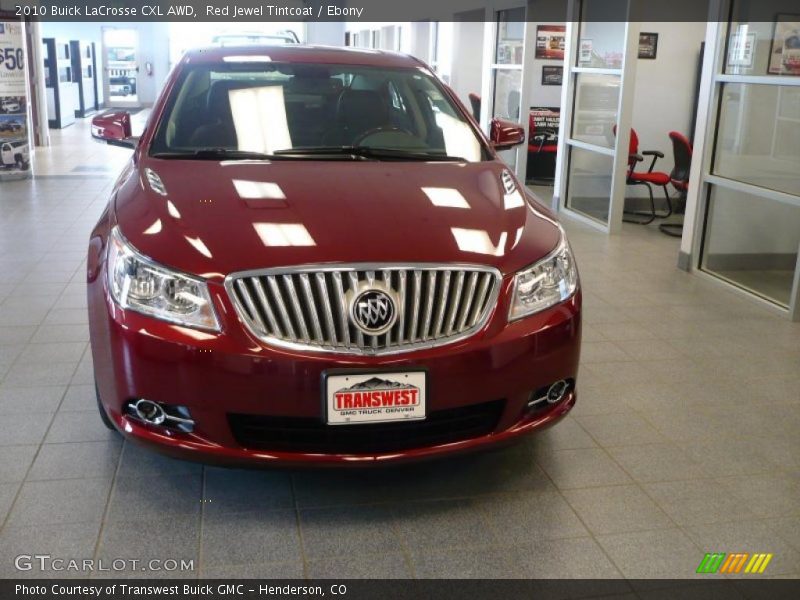 Red Jewel Tintcoat / Ebony 2010 Buick LaCrosse CXL AWD