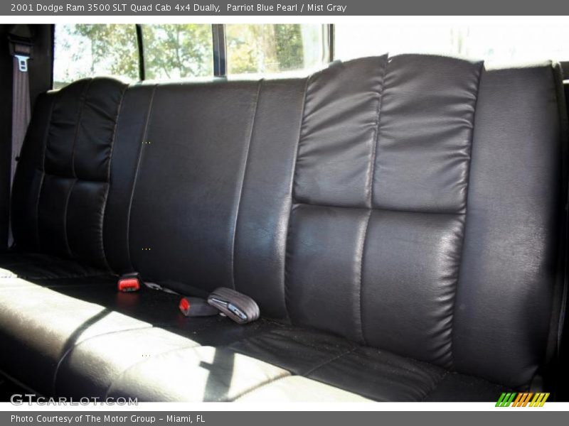 Parriot Blue Pearl / Mist Gray 2001 Dodge Ram 3500 SLT Quad Cab 4x4 Dually