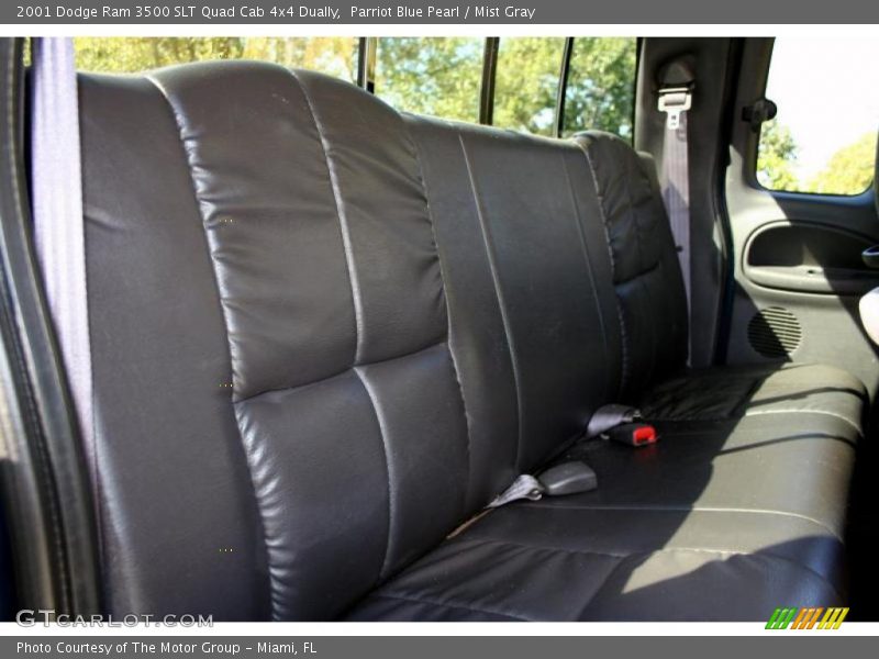 Parriot Blue Pearl / Mist Gray 2001 Dodge Ram 3500 SLT Quad Cab 4x4 Dually