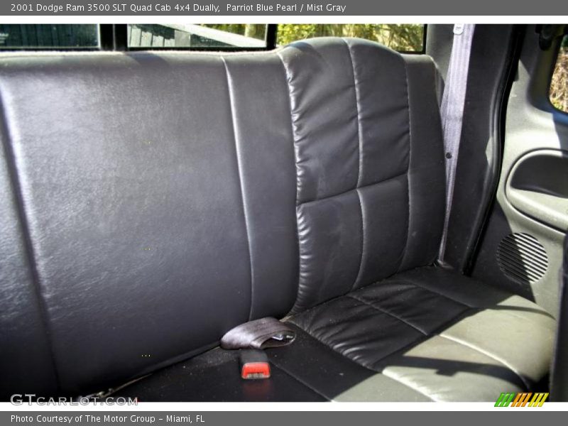 Parriot Blue Pearl / Mist Gray 2001 Dodge Ram 3500 SLT Quad Cab 4x4 Dually