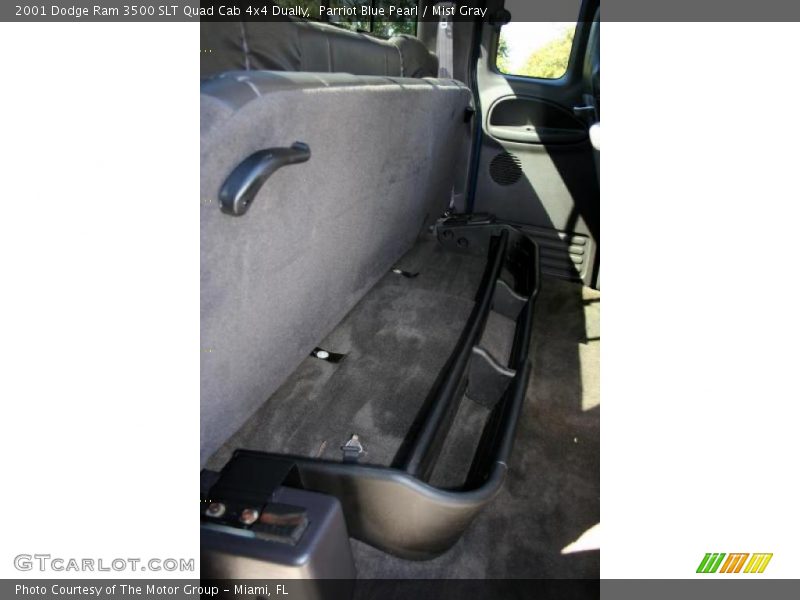 Parriot Blue Pearl / Mist Gray 2001 Dodge Ram 3500 SLT Quad Cab 4x4 Dually