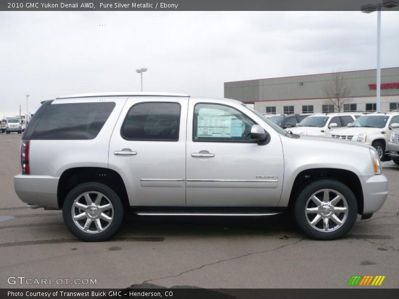 Pure Silver Metallic / Ebony 2010 GMC Yukon Denali AWD