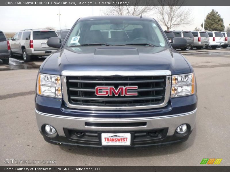 Midnight Blue Metallic / Ebony 2009 GMC Sierra 1500 SLE Crew Cab 4x4