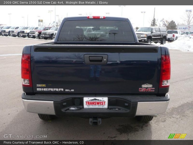 Midnight Blue Metallic / Ebony 2009 GMC Sierra 1500 SLE Crew Cab 4x4