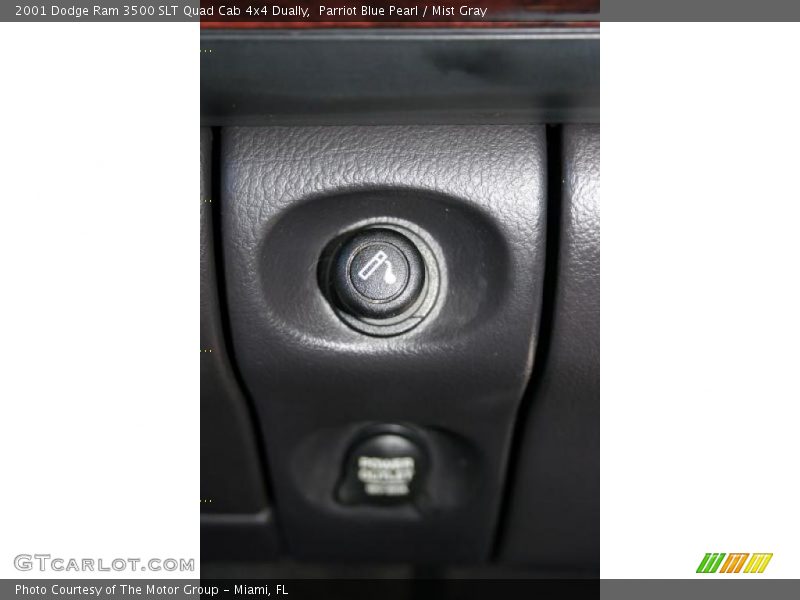 Parriot Blue Pearl / Mist Gray 2001 Dodge Ram 3500 SLT Quad Cab 4x4 Dually