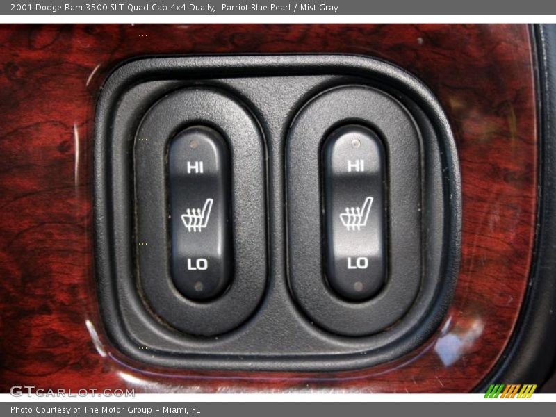 Parriot Blue Pearl / Mist Gray 2001 Dodge Ram 3500 SLT Quad Cab 4x4 Dually