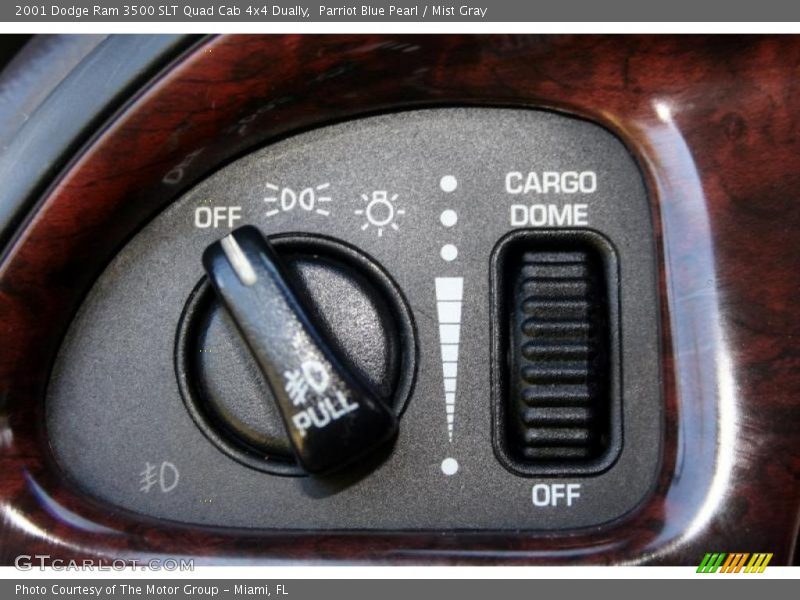 Parriot Blue Pearl / Mist Gray 2001 Dodge Ram 3500 SLT Quad Cab 4x4 Dually