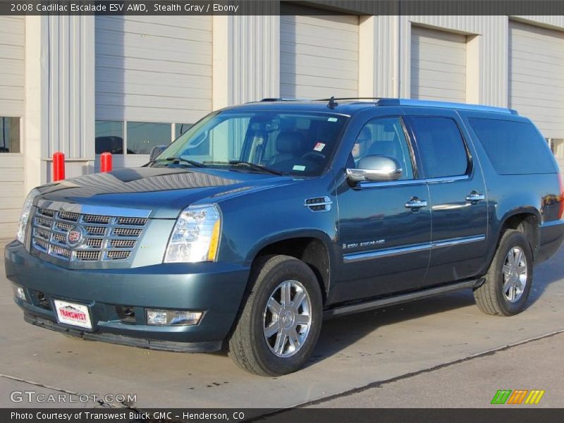 Stealth Gray / Ebony 2008 Cadillac Escalade ESV AWD
