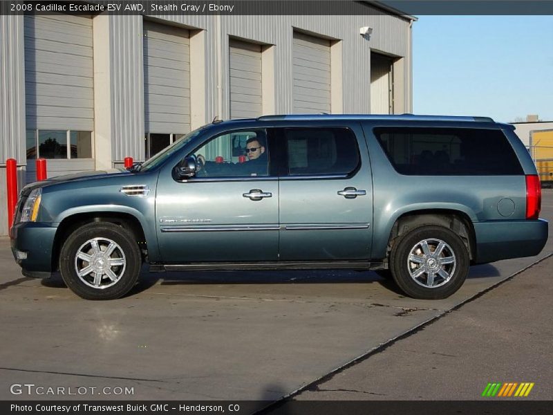 Stealth Gray / Ebony 2008 Cadillac Escalade ESV AWD