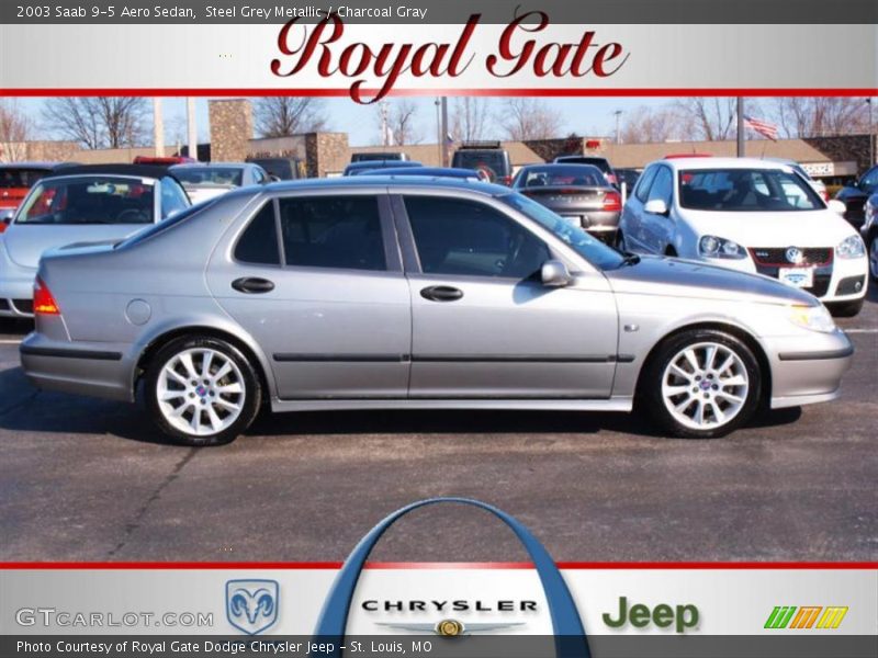 Steel Grey Metallic / Charcoal Gray 2003 Saab 9-5 Aero Sedan