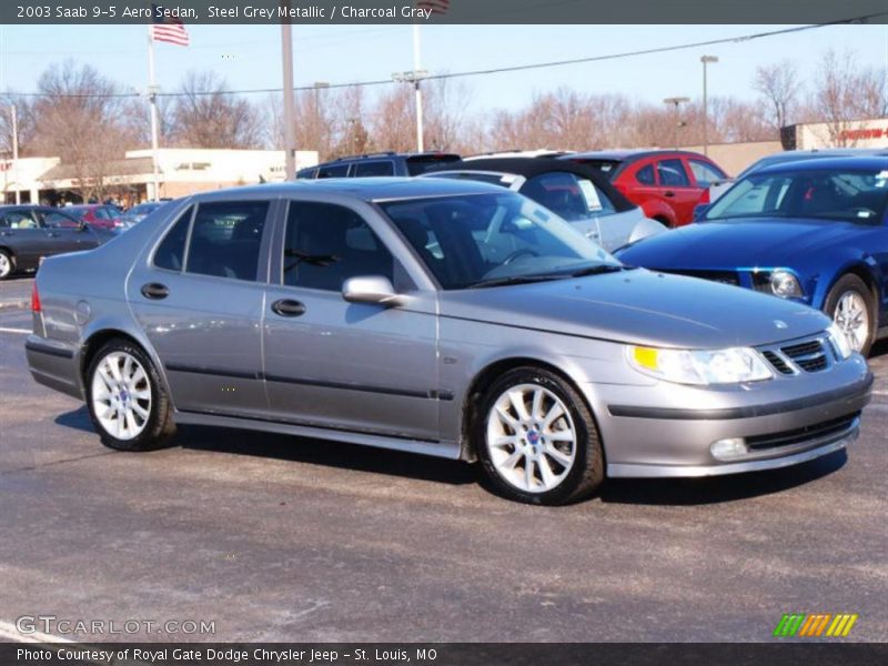 Steel Grey Metallic / Charcoal Gray 2003 Saab 9-5 Aero Sedan