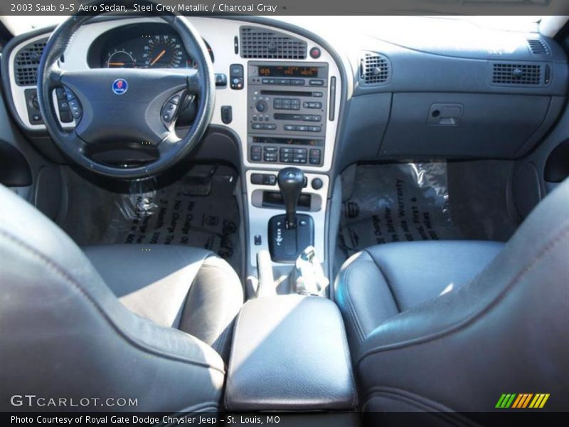 Steel Grey Metallic / Charcoal Gray 2003 Saab 9-5 Aero Sedan
