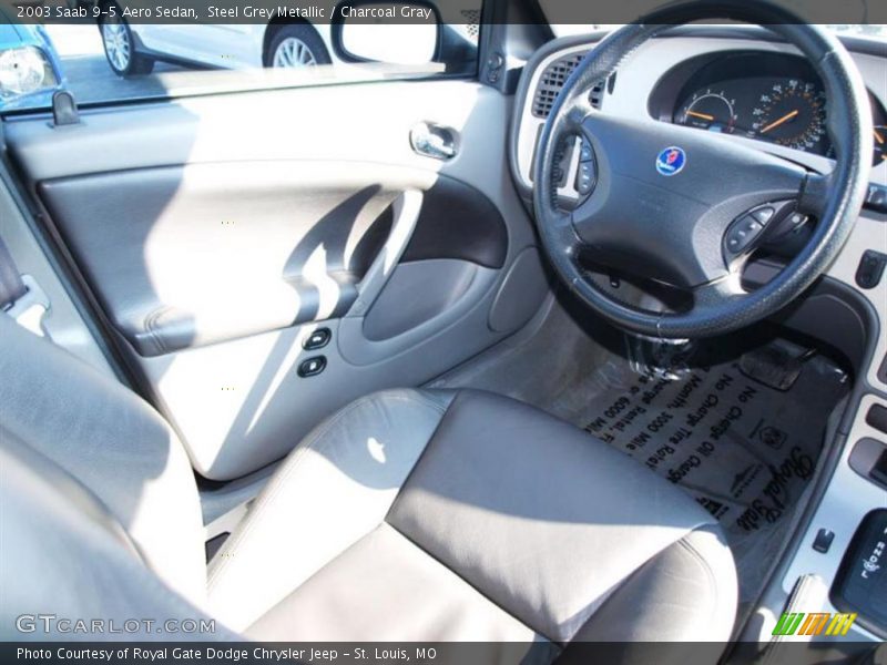 Steel Grey Metallic / Charcoal Gray 2003 Saab 9-5 Aero Sedan