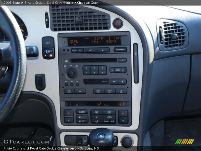 Steel Grey Metallic / Charcoal Gray 2003 Saab 9-5 Aero Sedan