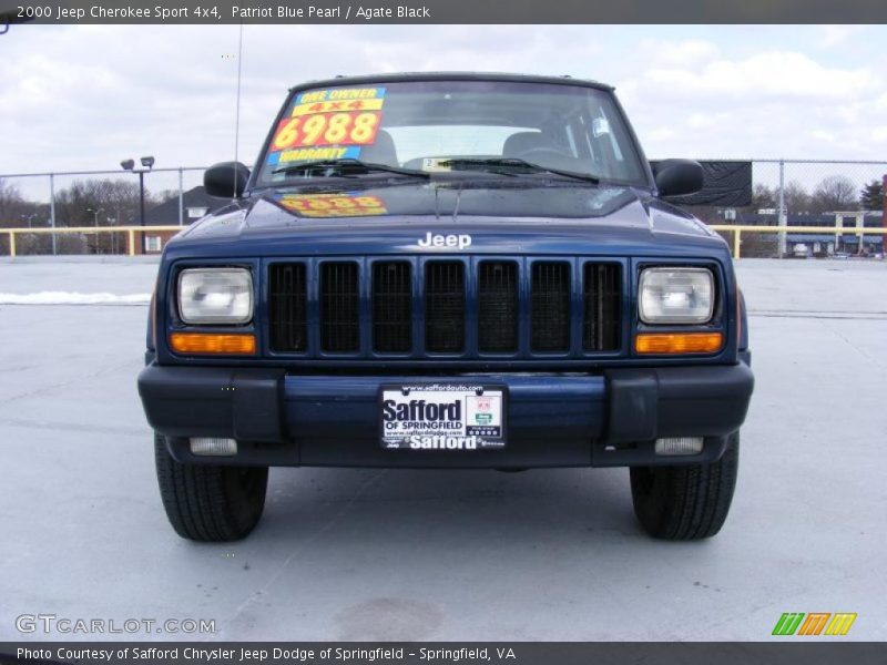 Patriot Blue Pearl / Agate Black 2000 Jeep Cherokee Sport 4x4