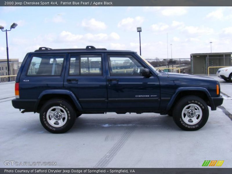 Patriot Blue Pearl / Agate Black 2000 Jeep Cherokee Sport 4x4
