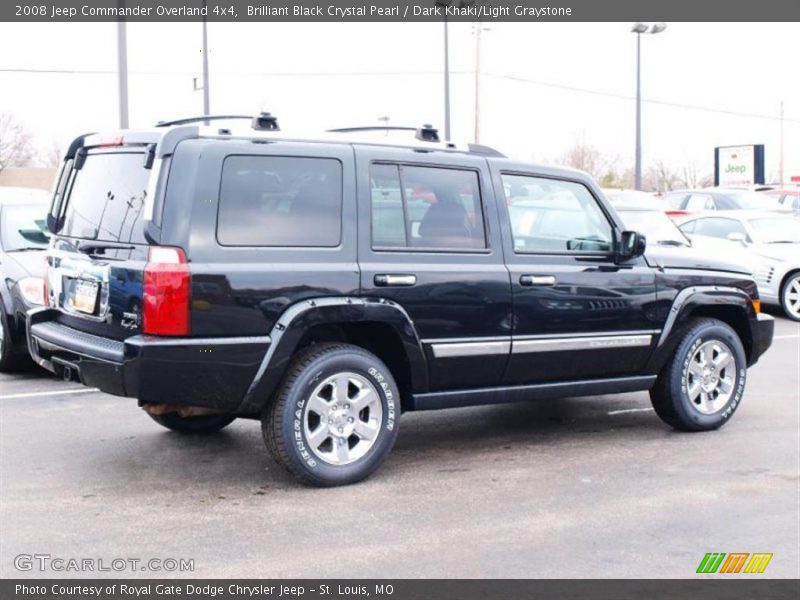 Brilliant Black Crystal Pearl / Dark Khaki/Light Graystone 2008 Jeep Commander Overland 4x4