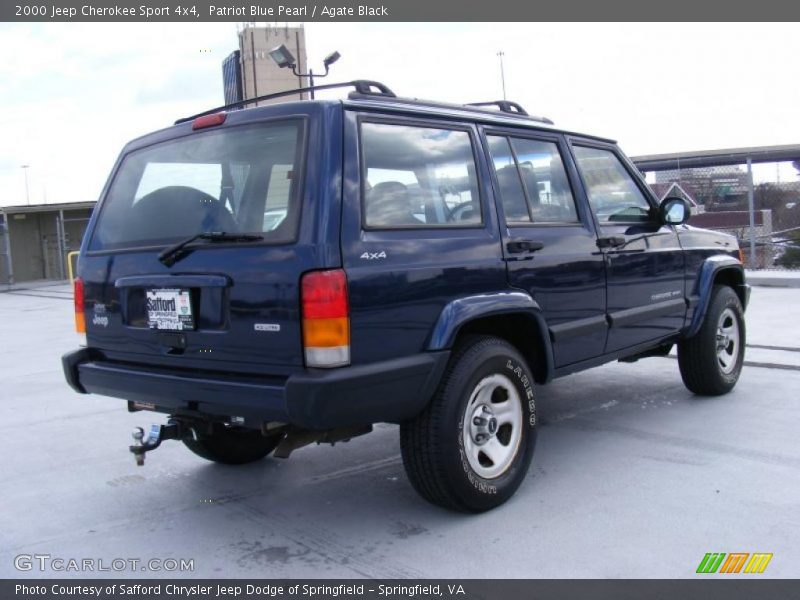 Patriot Blue Pearl / Agate Black 2000 Jeep Cherokee Sport 4x4