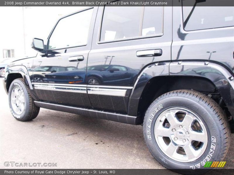 Brilliant Black Crystal Pearl / Dark Khaki/Light Graystone 2008 Jeep Commander Overland 4x4
