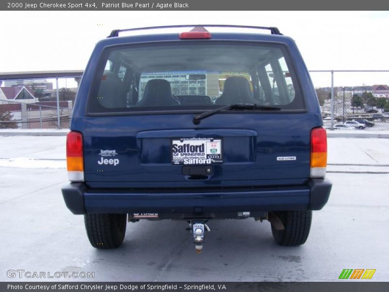 Patriot Blue Pearl / Agate Black 2000 Jeep Cherokee Sport 4x4