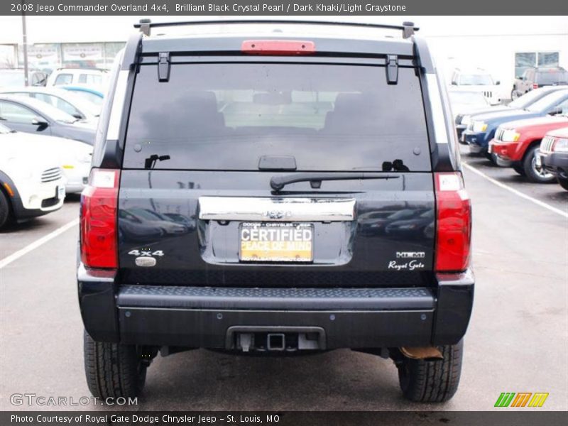 Brilliant Black Crystal Pearl / Dark Khaki/Light Graystone 2008 Jeep Commander Overland 4x4