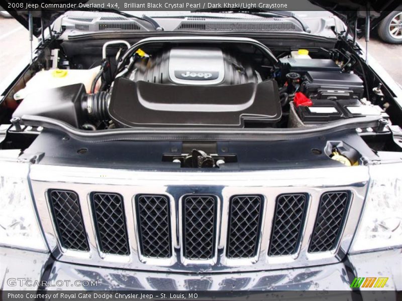 Brilliant Black Crystal Pearl / Dark Khaki/Light Graystone 2008 Jeep Commander Overland 4x4