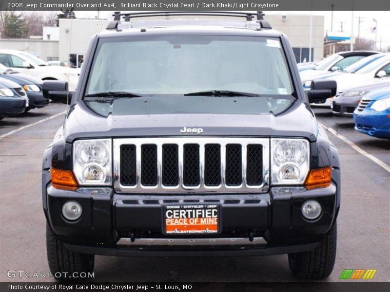 Brilliant Black Crystal Pearl / Dark Khaki/Light Graystone 2008 Jeep Commander Overland 4x4