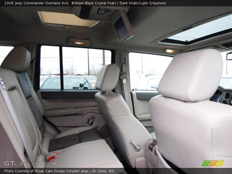 Brilliant Black Crystal Pearl / Dark Khaki/Light Graystone 2008 Jeep Commander Overland 4x4