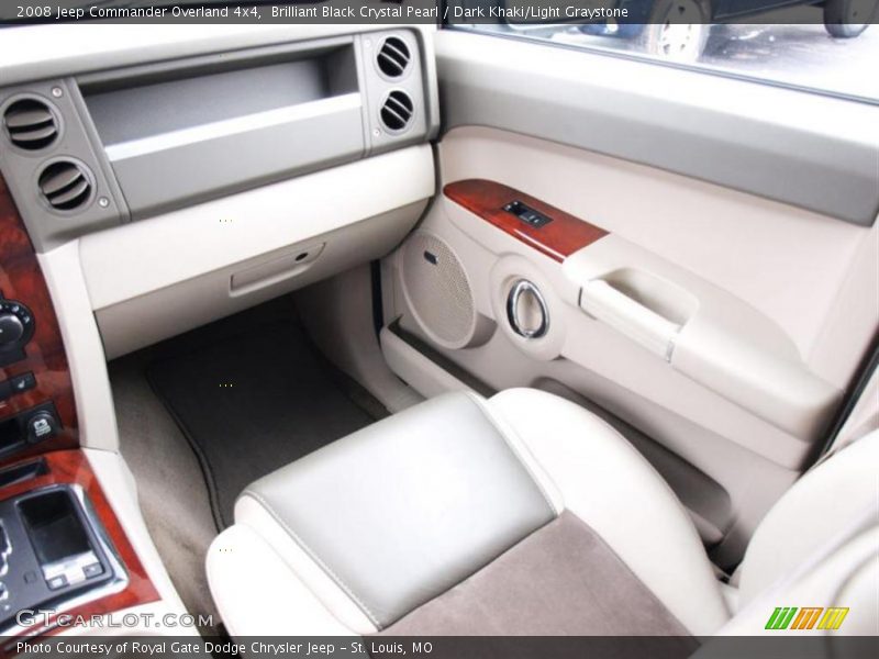 Brilliant Black Crystal Pearl / Dark Khaki/Light Graystone 2008 Jeep Commander Overland 4x4