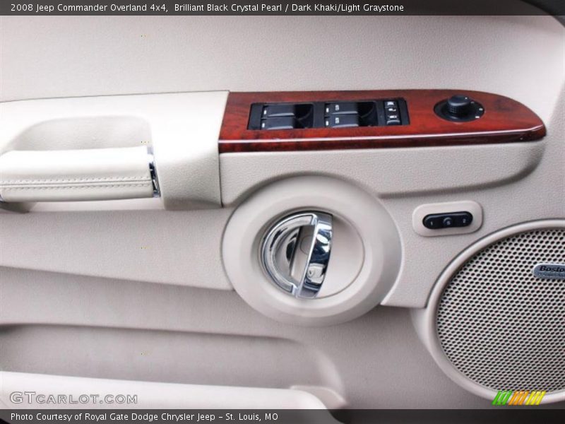 Brilliant Black Crystal Pearl / Dark Khaki/Light Graystone 2008 Jeep Commander Overland 4x4