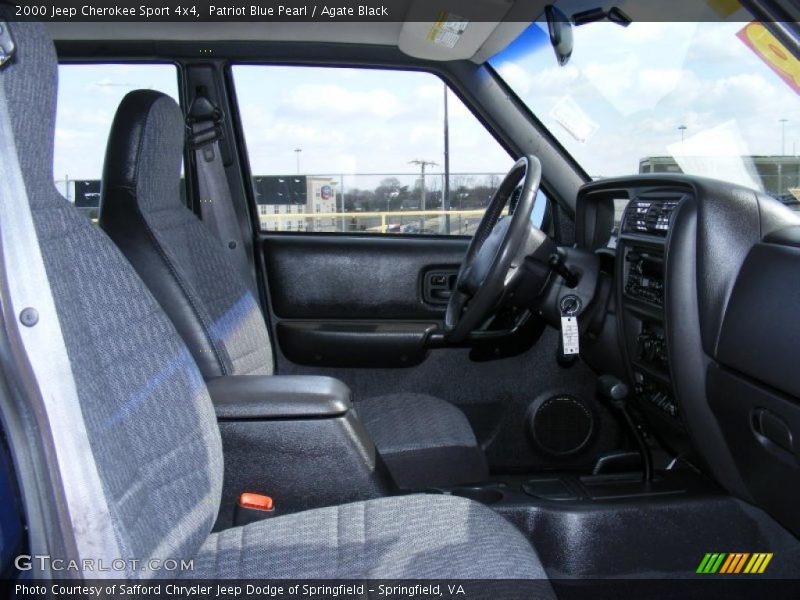 Patriot Blue Pearl / Agate Black 2000 Jeep Cherokee Sport 4x4