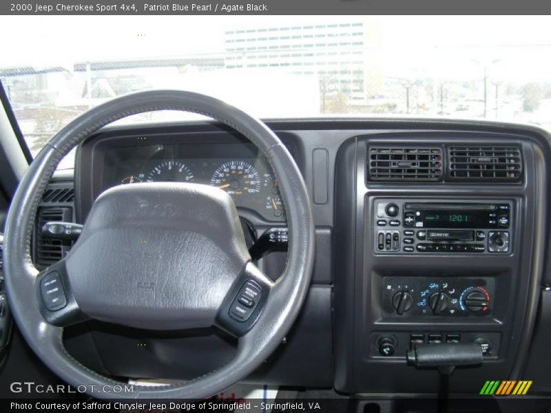 Patriot Blue Pearl / Agate Black 2000 Jeep Cherokee Sport 4x4