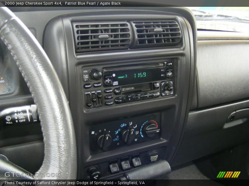 Patriot Blue Pearl / Agate Black 2000 Jeep Cherokee Sport 4x4