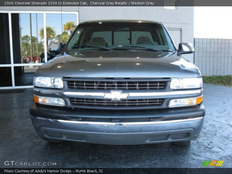 Charcoal Gray Metallic / Medium Gray 2000 Chevrolet Silverado 1500 LS Extended Cab
