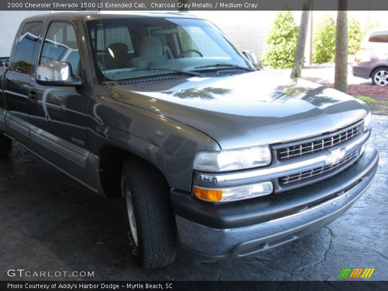 Charcoal Gray Metallic / Medium Gray 2000 Chevrolet Silverado 1500 LS Extended Cab