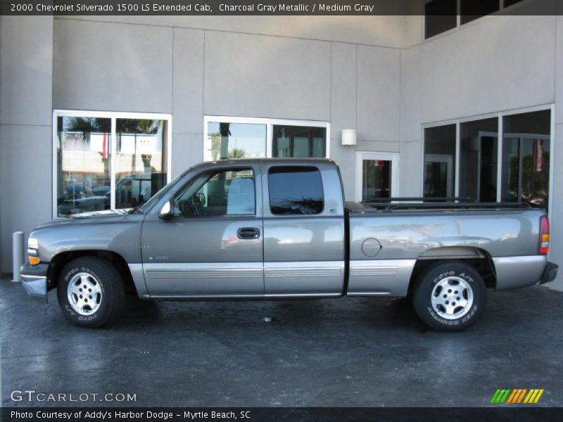 Charcoal Gray Metallic / Medium Gray 2000 Chevrolet Silverado 1500 LS Extended Cab