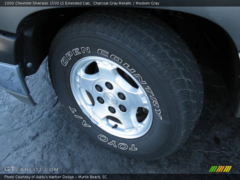 Charcoal Gray Metallic / Medium Gray 2000 Chevrolet Silverado 1500 LS Extended Cab