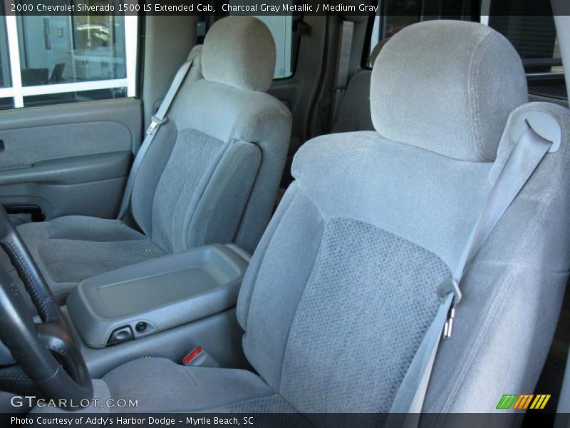 Charcoal Gray Metallic / Medium Gray 2000 Chevrolet Silverado 1500 LS Extended Cab